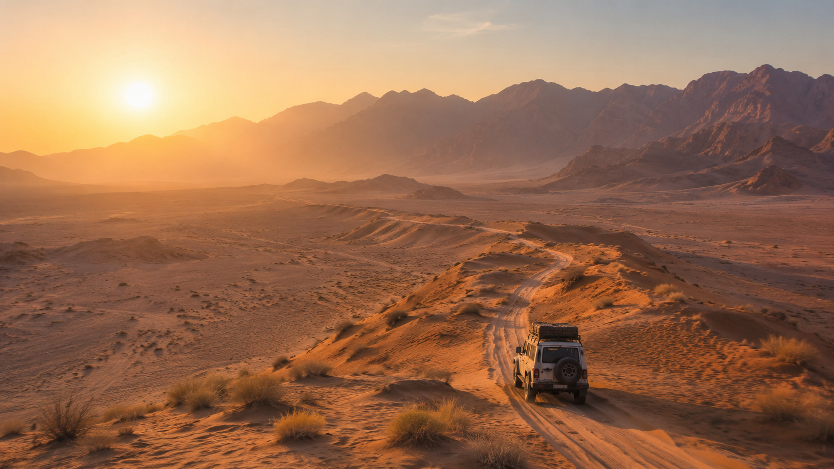Desert road in Oman